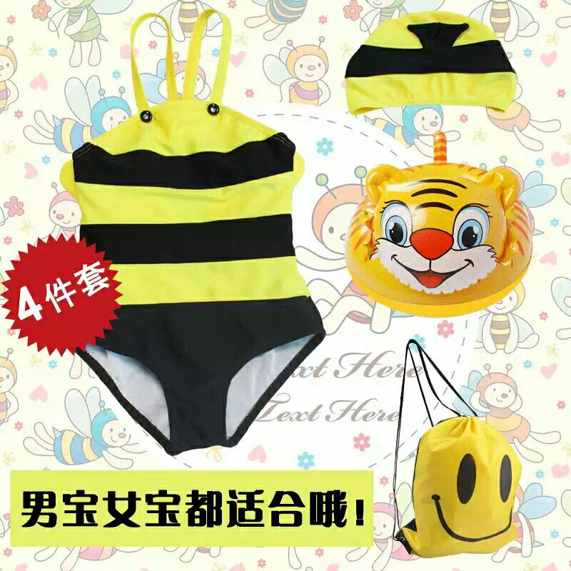 Đồ bơi trẻ em dễ thương hình con ong một mảnh Đồ bơi bé trai và đồ bơi bé gái áo tắm cho bé