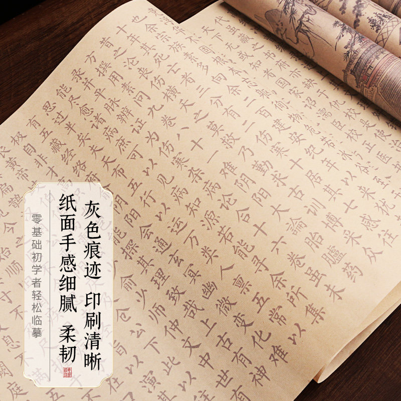 Calligraphy Practice Book for Beginners: Zhang Zhongjing's Classic Chinese Medicine Text, Soft Brush Calligraphy Practice Book for Adults, Regular Script, Huangdi Neijing Long Scroll, Xuan Paper, Liu Style Calligraphy, Beginner's Set