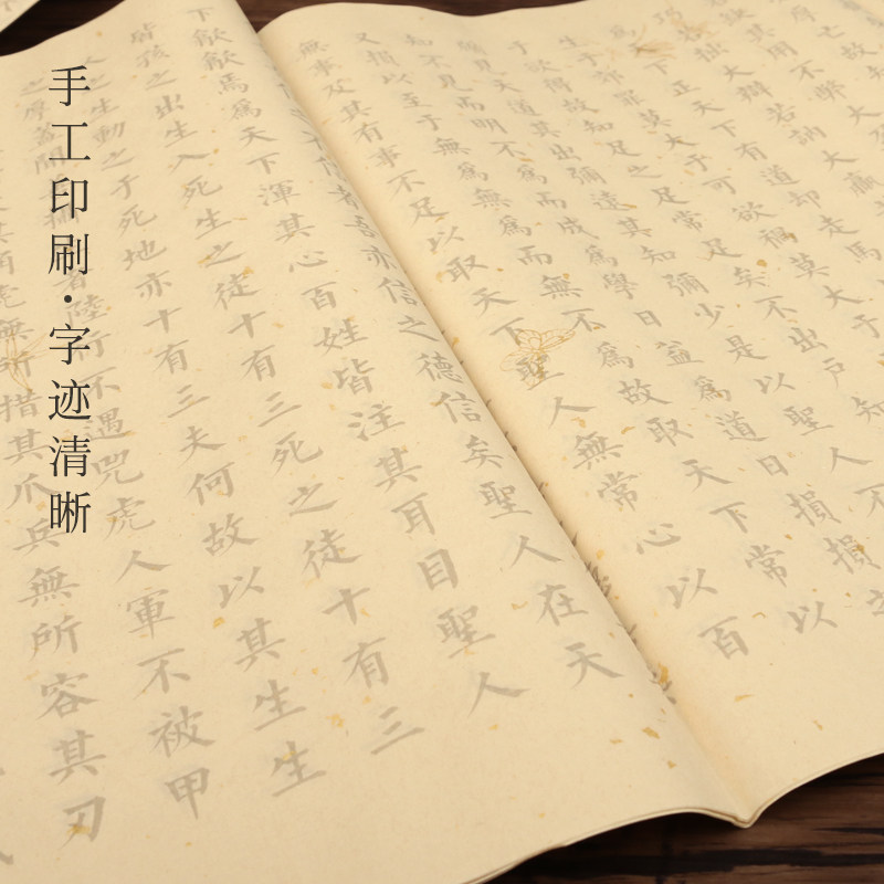 The Complete Text of Chapter 81 of the Tao Te Ching in Small Regular Script Calligraphy Copybook on Rice Paper for Adults, Li Gongquan Regular Script Soft Brush Calligraphy Tracing Paper for Beginners, Regular Script Practice Calligraphy Copybook on Rice Paper