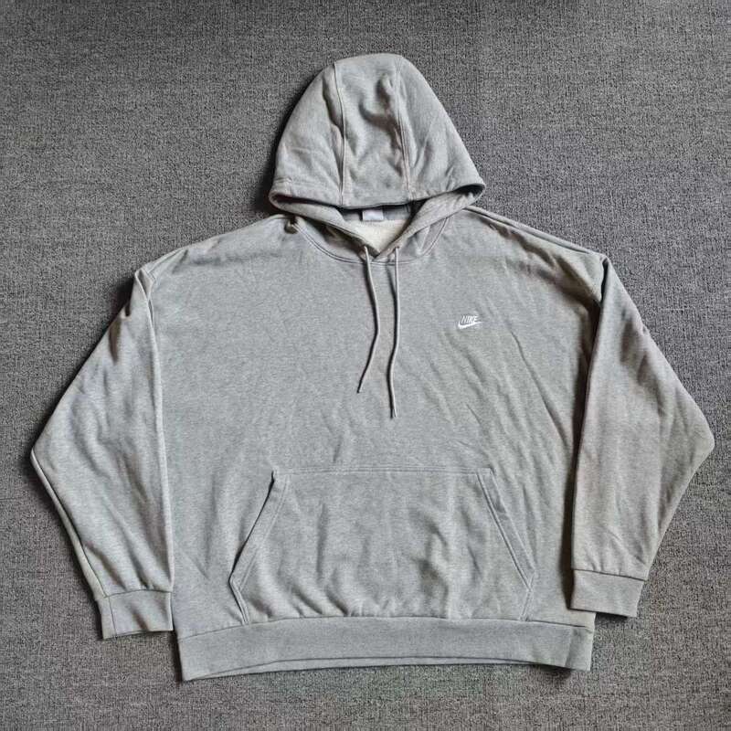 Nike Men's Ultra-Loose Pure Cotton Terry Embroidered Logo Hooded Pullover Sweatshirt Hj1817-063 Nike Men's Ultra-Loose Pure Cotton Terry Embroidered Logo Hooded Pullover Sweatshirt Hj1817-063