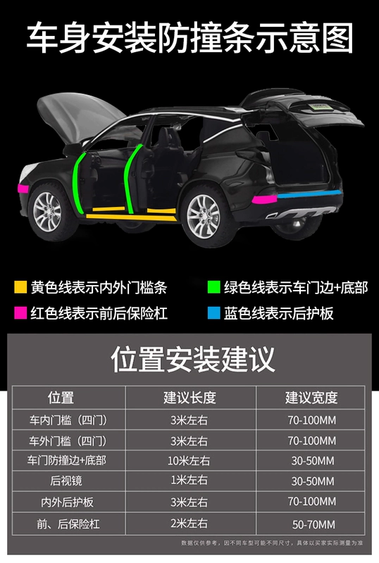 Transparent Nano ngưỡng va chạm thanh bảo vệ xe bumper bảo vệ bumper dải gương vô hình chống mài mòn