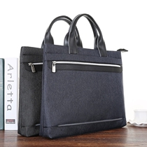  Handbag Angte file bag A4 canvas briefcase large capacity men and women business office bag meeting meeting bag
