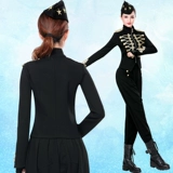 越野营 Sailor Dance Costumes для женщин в новом стиле, игра в платье квадратные танцевальные костюмы Jitba top