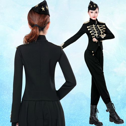 越野营 Sailor Dance Costumes для женщин в новом стиле, игра в платье квадратные танцевальные костюмы Jitba top