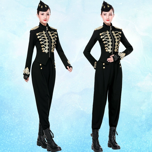 越野营 Sailor Dance Costumes для женщин в новом стиле, игра в платье квадратные танцевальные костюмы Jitba top