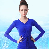 AA6D038 Long -Sleaed Top Top Screence Blue