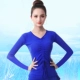 AA6D038 Long -Sleaed Top Top Screence Blue