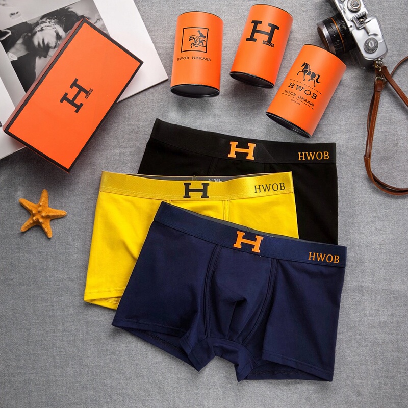 Brand Underwear Men's Modal Magnetic Antibacterial Moisture-Proof Boxer Briefs Men's Sports Boxer Briefs Large Size Gift Box