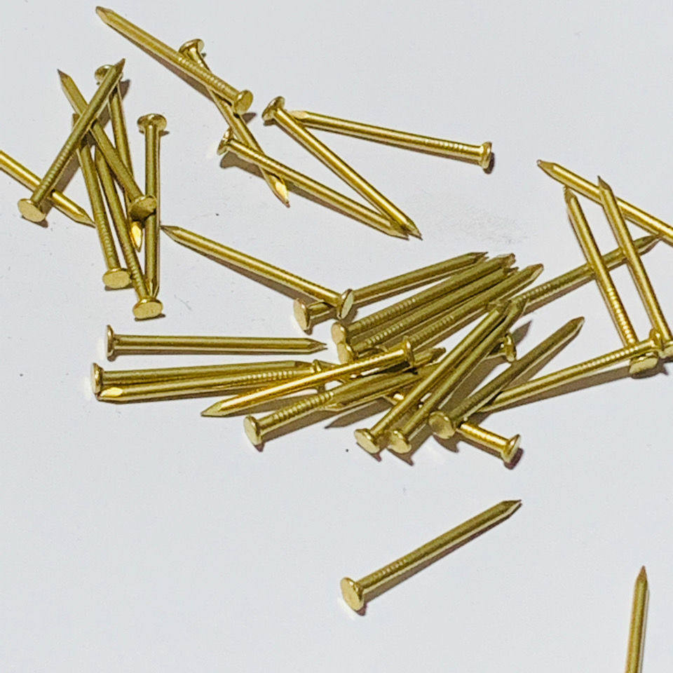 Pure copper nail flat head small bronze nail imitation ancient drum nails furniture hinge brass nails 18MM23MM25MM30MM long
