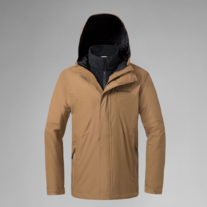 Columbia Outdoor Men's Autumn and Winter Waterproof and Warm Fleece Liner Three-In-One Jacket We4714