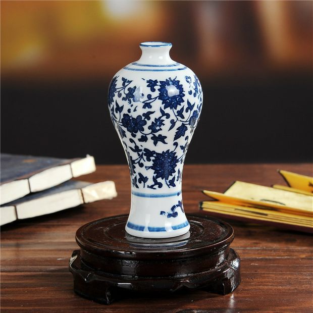 Ưu đãi đặc biệt gốm sứ Jingdezhen Mini sứ màu xanh và trắng cổ lọ nhỏ Bogu trang trí nhà vận chuyển quốc gia - Trang trí nội thất bố trí phòng khách đẹp
