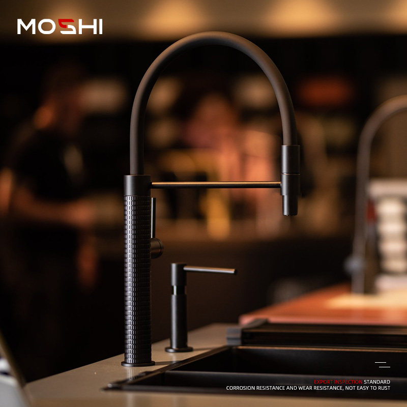 Mollion universal swivel pull-out kitchen tap hot and cold tap full copper retractable washbasin sink Home-Taobao