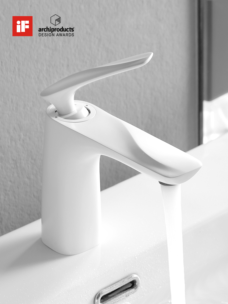 German Moshi All copper white faucet Hot and cold powder room bathroom sink washbasin Washstand basin