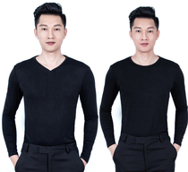 男舞蹈服长袖练功服上衣跳舞服拉丁舞广场舞摩登舞交谊舞国标舞服