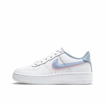 Nike air force 1 double hook, wrapped and wear-resistant gs sneakers, same style for men and women cw1574-100