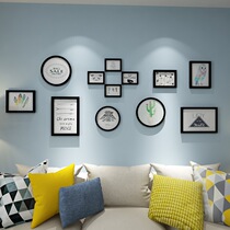 European solid wood photo wall Living room bedroom Simple modern photo wall Personality creative combination decorative photo frame hanging wall