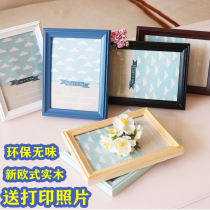 Solid wood creative photo frame table frame wall hanging free distribution painting core five inches seven inches ten inches custom personal photos