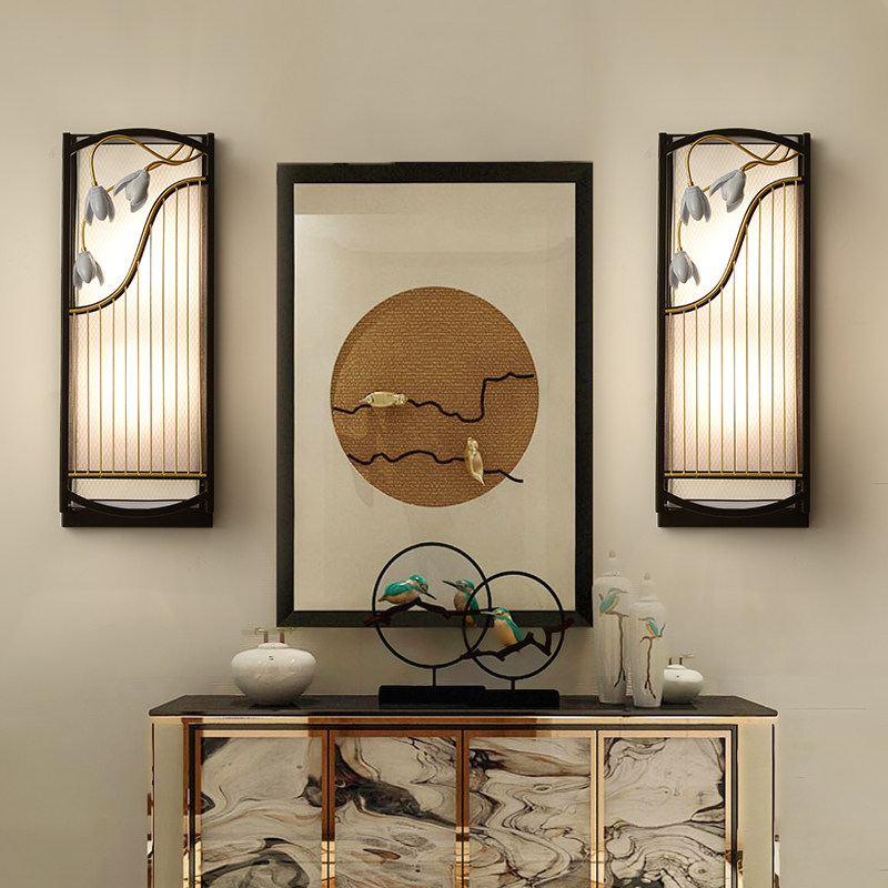 Wall lamp living room decorative wall lamp Chinese style warm hotel hotel corridor corridor simple modern bedroom bedside lamp