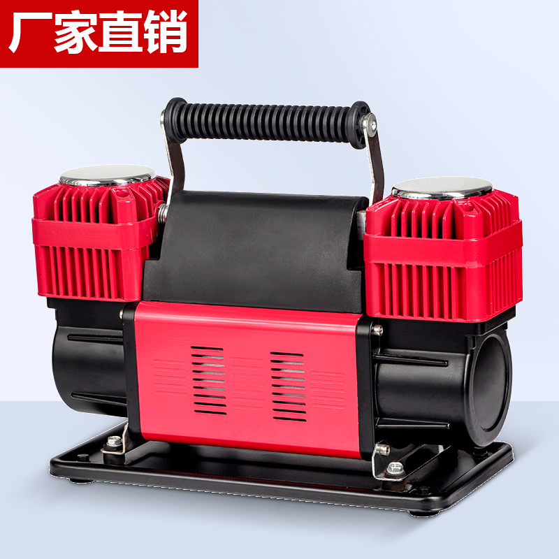 Vehicle high power double-cylinder car inflator pump high-pressure 12V Desert Cross-country Wagon Farmcar Full Metal Air Pump-Taobao