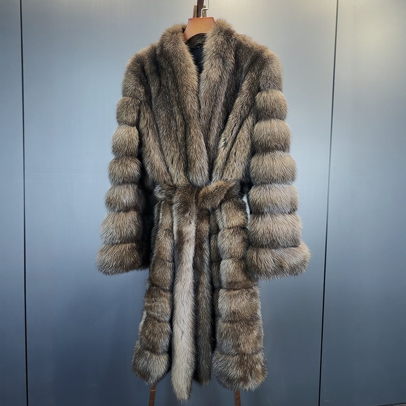 Vell Fur European Imported Russian Sable Toplot Starry Mid-Length Fur Coat Fashion A09