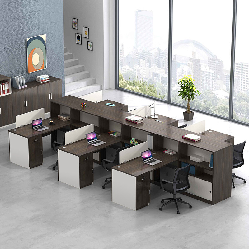 Office Screen Position Brief Modern Staff Desk Staff Position Computer Desk Dry Character T Type F Partition Position