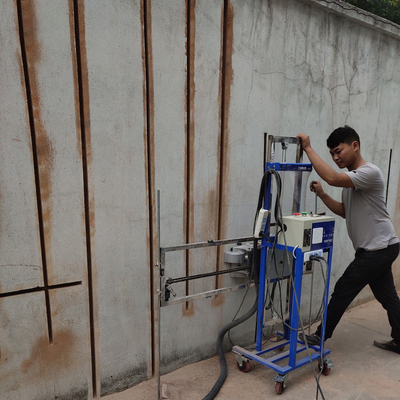 Fully automatic grooving machine Once-forming water electrician installation works without dead angle dust-free concrete cutting chipping machine