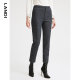 LANDI Blue Slim Wool Suit Pants Women's New Autumn Dark Grey Small Foot Casual Long Pants