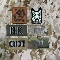 BKG精制版定制IR呼号章夜光章皮刻章 Multicam AOR DEVGRU PJ CAG