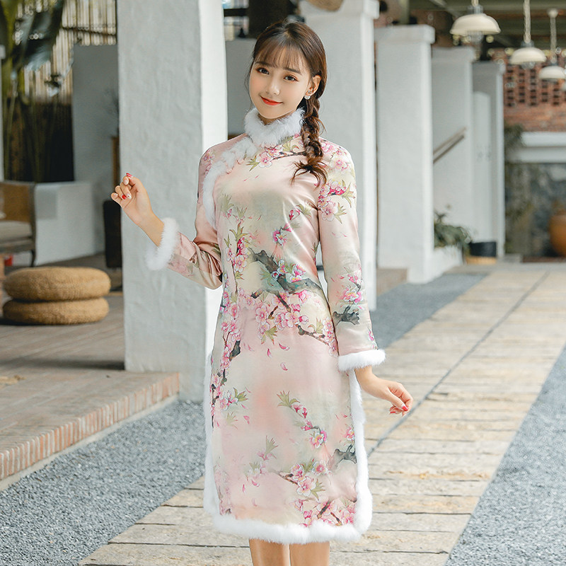 Qipao young girl's young girl 2022 new Xia's improved version of the foreign dress 9252