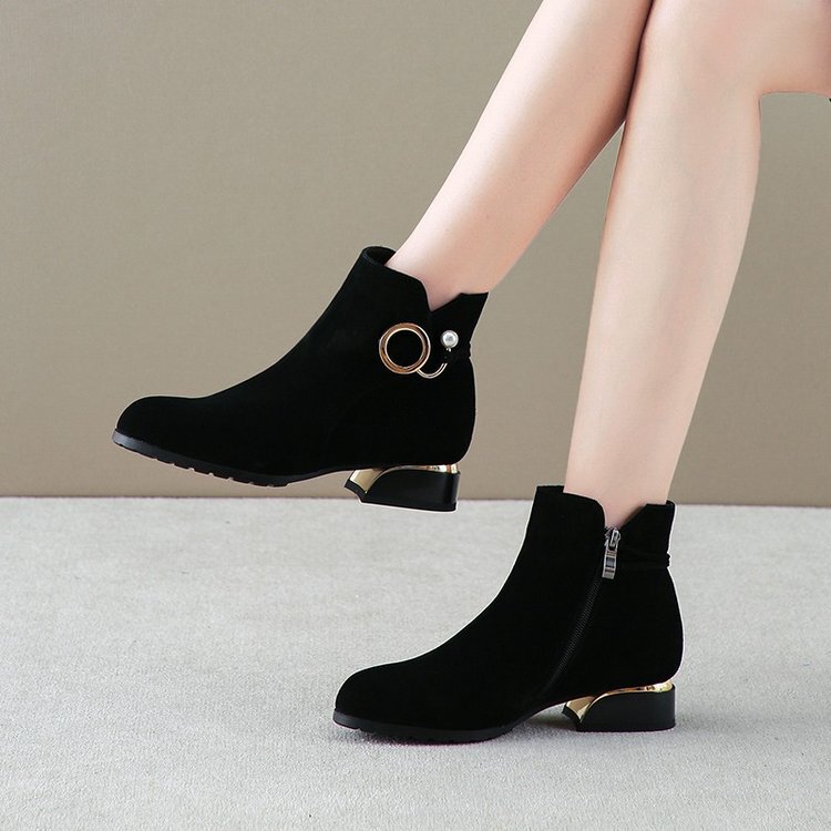 Plus-Size Women's Boots 2025 Short Boots for Women Spring and Autumn Single Boots 41-43 Martin Boots for Women 44 Fat mm Women's Shoes 40 to 42
