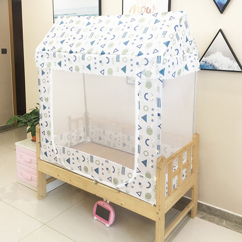 Set as children's bed mosquito net splicing bed Early childhood game house floating window anti-fall stainless steel bracket Sub-bed theorist home