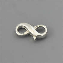 Double open 8-character double-head buckle necklace bracelet joint spring button s925 sterling silver jewelry wenplay DIY accessories