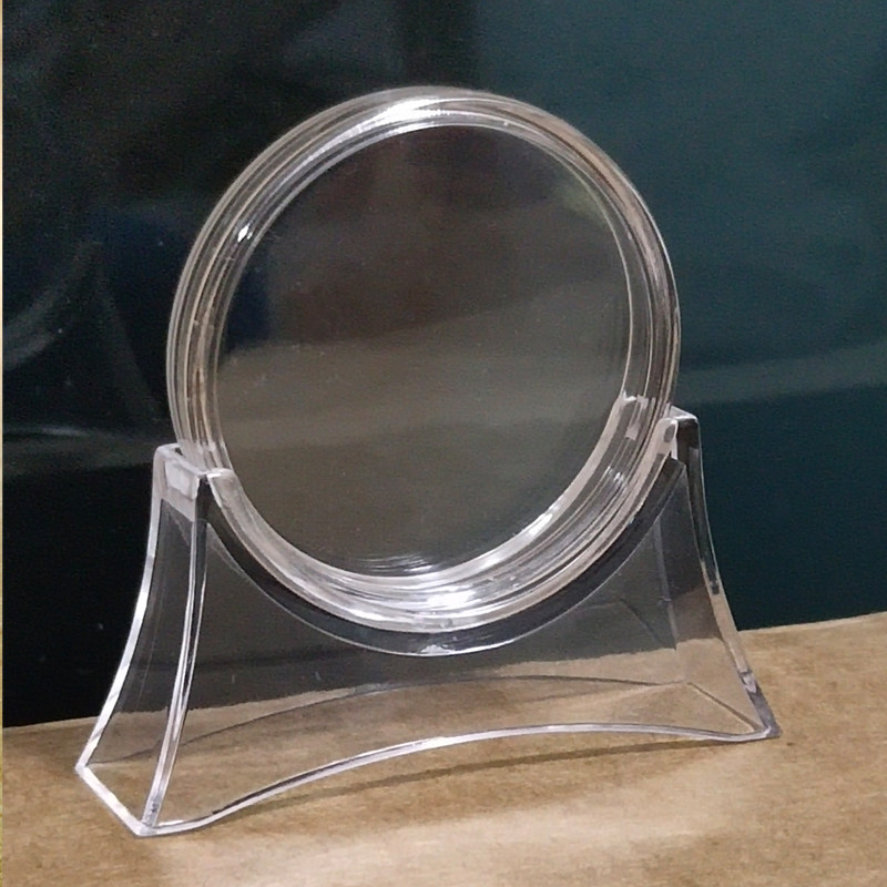 Inner diameter 45mm transparent plastic box coin coin round box commemorative coin protection box silver coin display shell with base