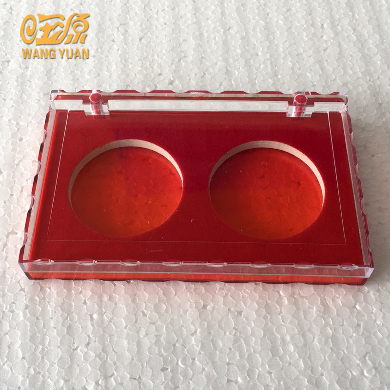 4cm commemorative coin protection box acrylic transparent box double medal storage box gold and silver coin collection box gift box