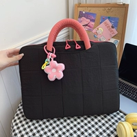 Черный + цветок кулон [объем 16 дюймов]