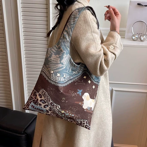 Мультяшная небольшая дизайнерская универсальная сумка через плечо для отдыха