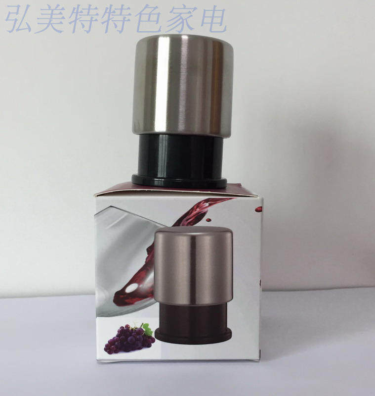 Red Wine Stopper Vacuum Extraction Cork Stainless Steel Wine Plug Creative Silicone Bottle Cap Red Wine Cork