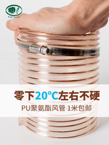 Woodworking 0 telescopic steel wire industrial air duct vacuum hose 10 ventilation PU polyurethane transparent pipe exhaust engraving machine