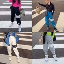 Girl Autumn Winter Casual Pants 2021 New Children Foreign Air Thickened Pants CUHK Tong Suede Sports Bungatpants Winter