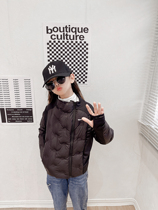 Pola small station childbearing girl light and thin down clothes 2021 autumn winter new boy foreign air autumn white duck suede jacket