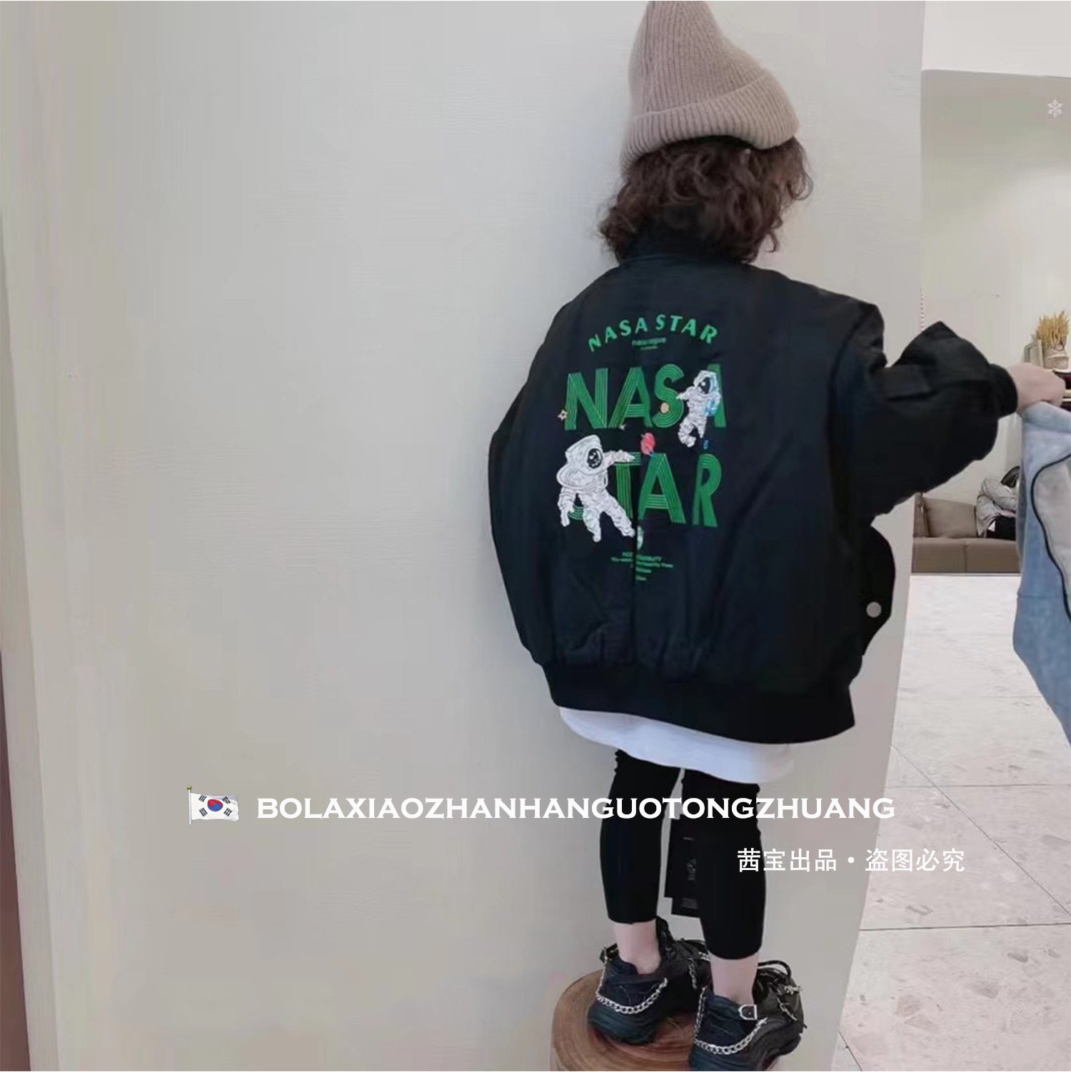 Girl Winter Down Clothing 2021 New CUHK Tong Hat Han Version Thickened Children Foreign Pie White Duck Suede Coat Winter