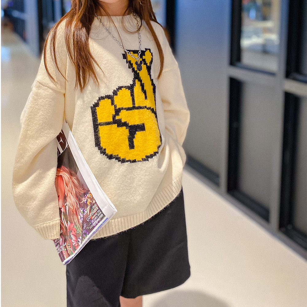 Girls'sweater and autumn clothes in spring and autumn in children's autumn and winter style girls' sets loose children's Korean version of the Han edition of the health clothes