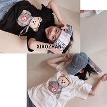 Girl Short Sleeve T-shirt 2021 Summer New CUHK Child Loose Pure Cotton Children Summer Clothing Foreign Air Half Sleeve Blouse Tide