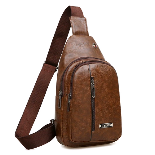 Мужская универсальная нагрудная сумка для отдыха на одно плечо, полиуретановый рюкзак, небольшая сумка, сумка через плечо