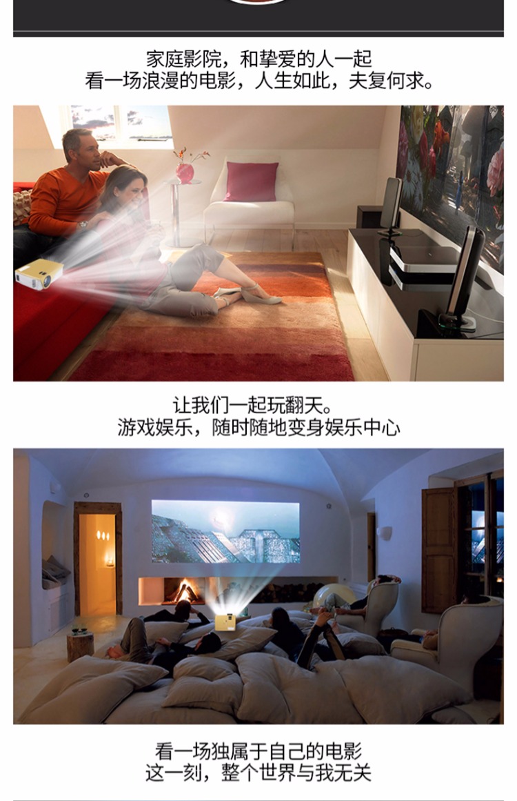 Opuda hk6wifi home HD Android Máy chiếu Apple 1080P điện thoại di động không dây wifi thông minh micro - Máy chiếu