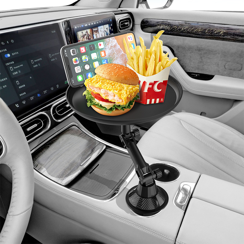 Car mobile phone bracket cup holder plate tray car water cup beverage table food storage small dining table mini