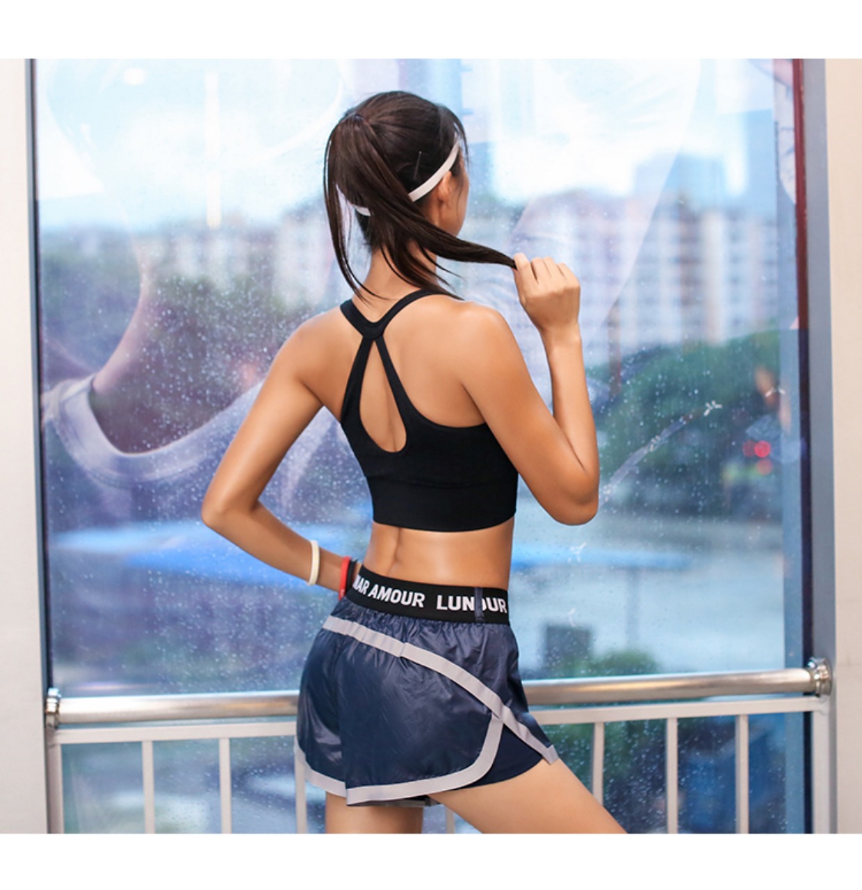 Nhận được áo ngực sữa nữ sốc chống chạy tập hợp đồ lót thể thao chuyên nghiệp rập khuôn zip bra bra tập thể dục áo ngực thể thao