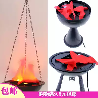 10,000 Halloween decoration of desktop Brazier lamp chandelier lamp hanging simulation lamp flame lamp electronic hanging Brazier lamp