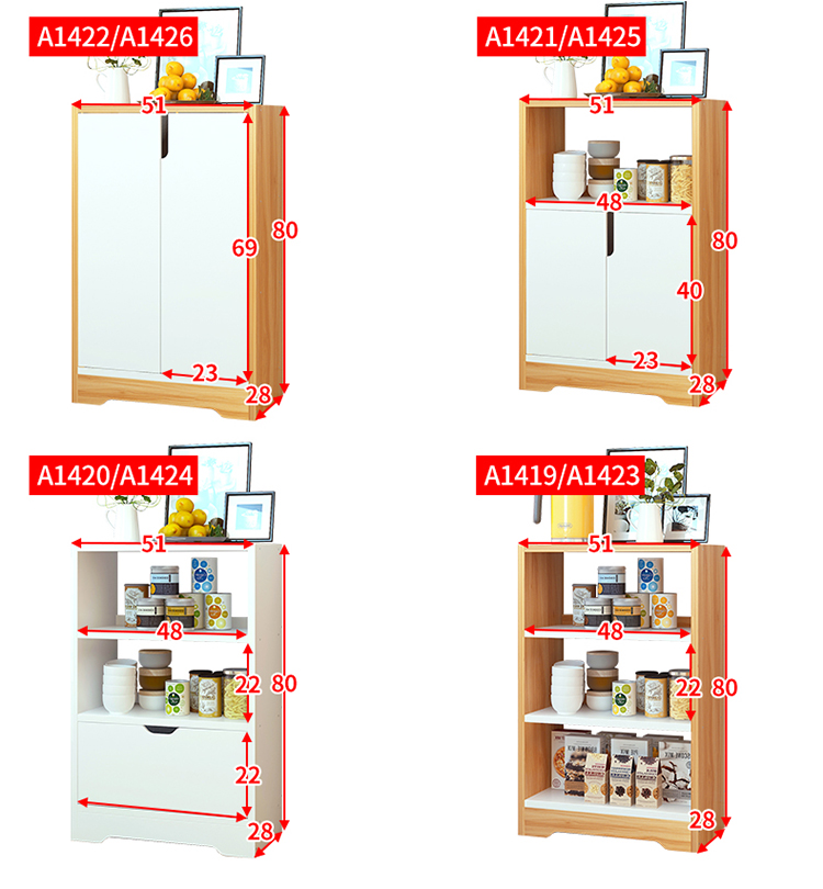 Tủ đơn giản tủ đa chức năng lắp ráp tủ tủ bếp trà tủ kinh tế hộ nội các bên Meal - Buồng tủ em bé