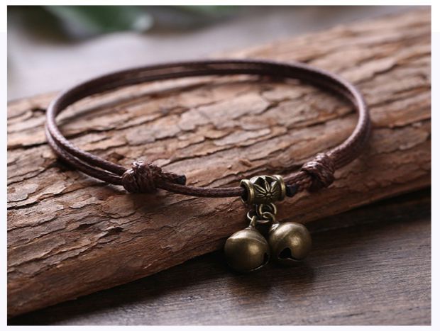 Nhật Bản và Hàn Quốc dây đỏ chuông vòng chân nam sinh viên retro đôi chân dây giày cá tính dây màu đen thời trang chân vòng chân vòng chân cá chép nữ